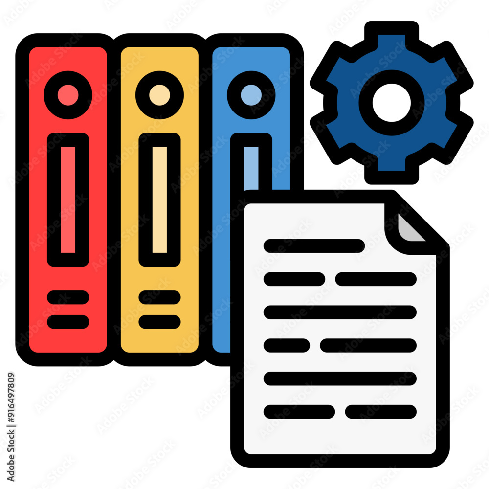 Document Management Icon For Design Element Document Management Icon For Design Element