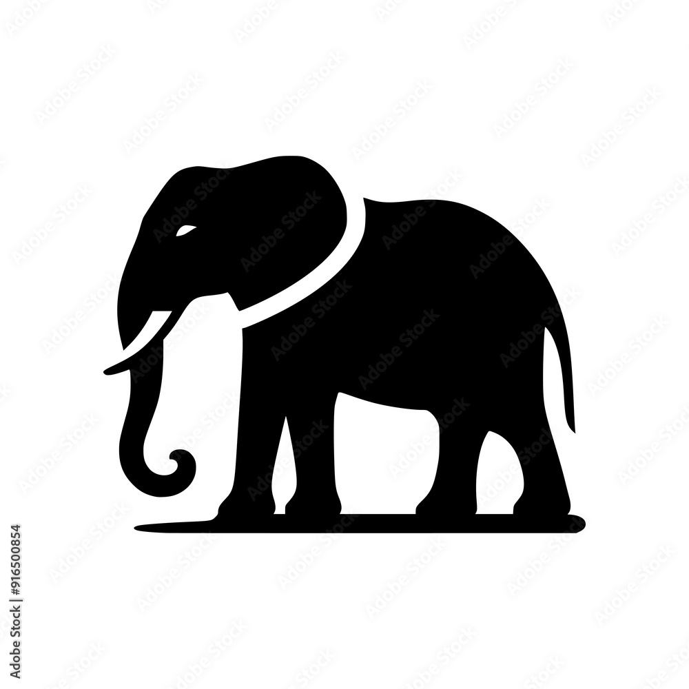 Fototapeta premium Minimalist elephant logo