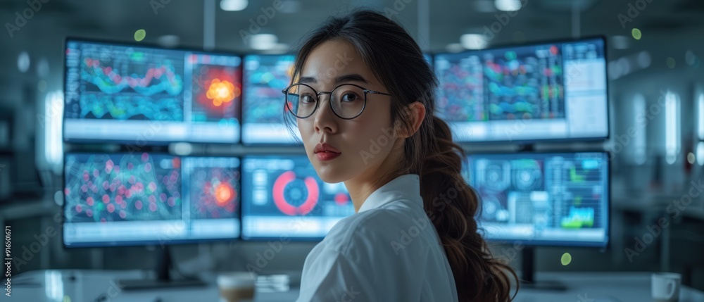 Photo of a employee works in an office Photo of a employee works in an office