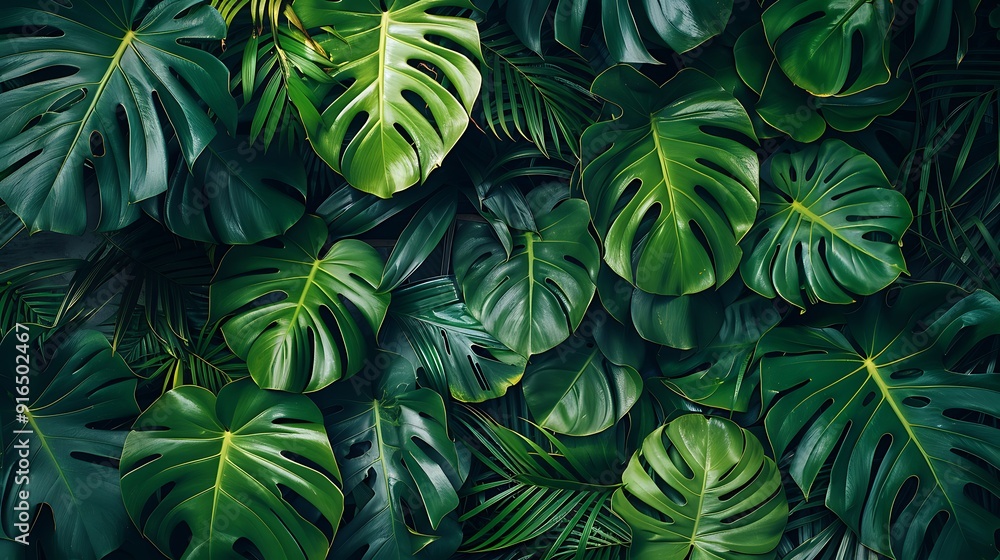 A background of tropical leaves texture, overlapping philodendron leaves with rich green tones, lush and vibrant foliage, natural and tropical look, hd quality, natural look. --ar 16:9 --v 6. A background of tropical leaves texture, overlapping philodendron leaves with rich green tones, lush and vibrant foliage, natural and tropical look, hd quality, natural look. --ar 16:9 --v 6.