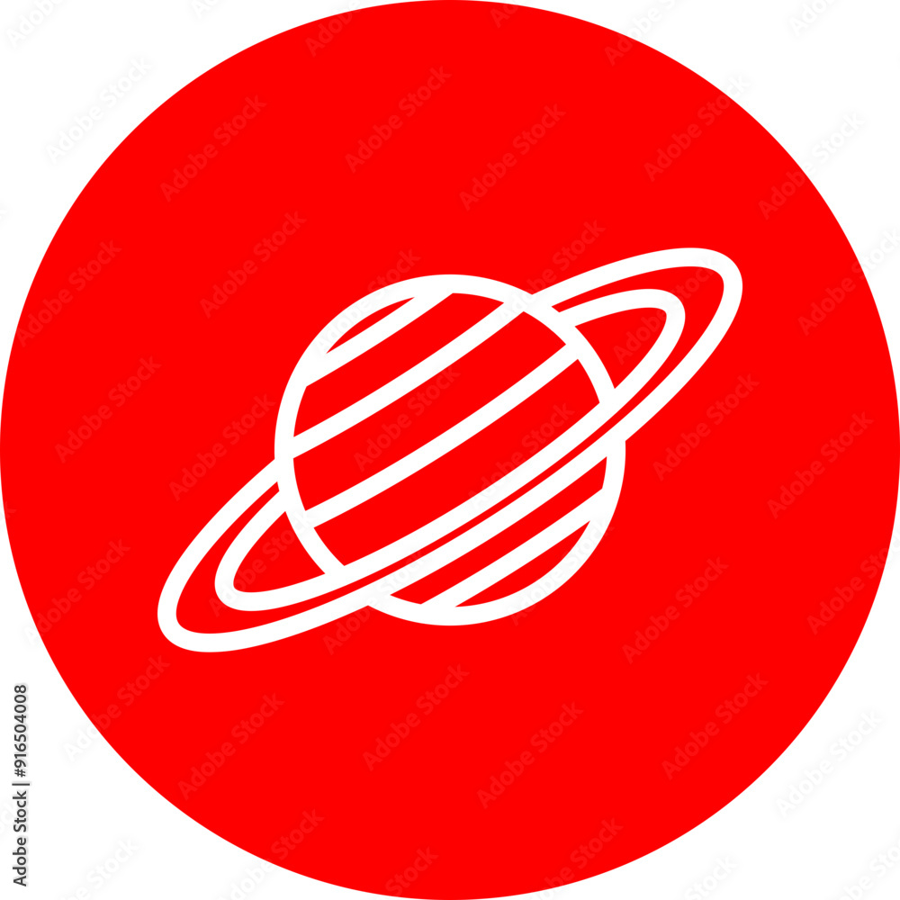 Satrun Vector Line White Circle Red Satrun Vector Line White Circle Red