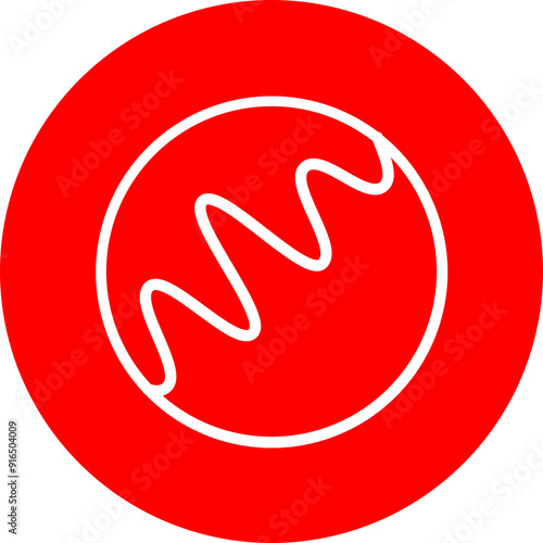 Mercury Vector Line White Circle Red