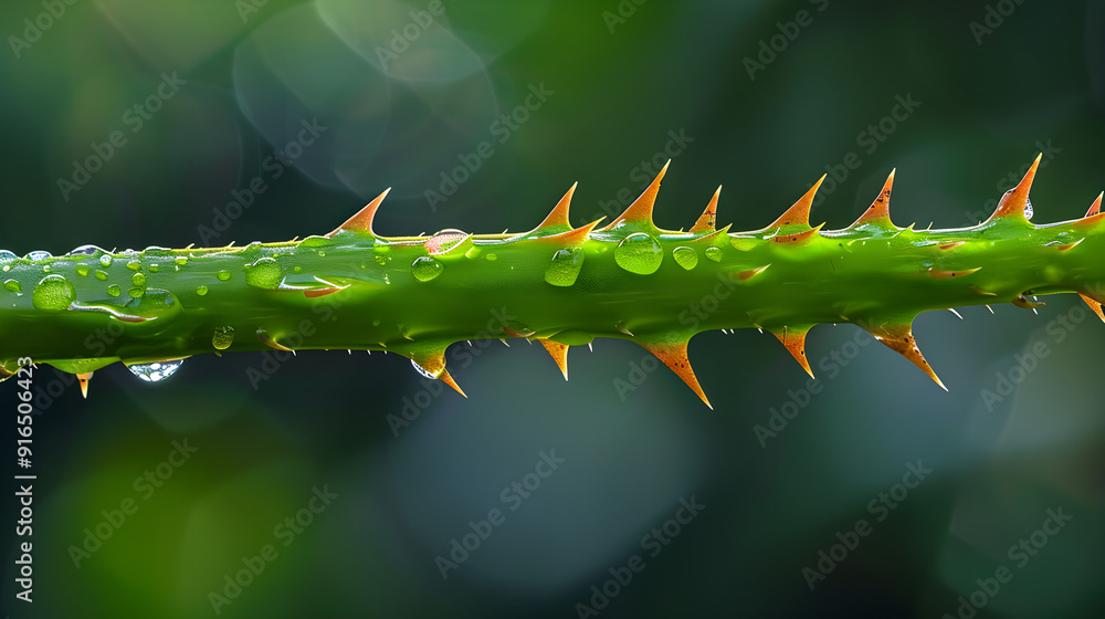 Naklejka premium background of sharp plant thorns