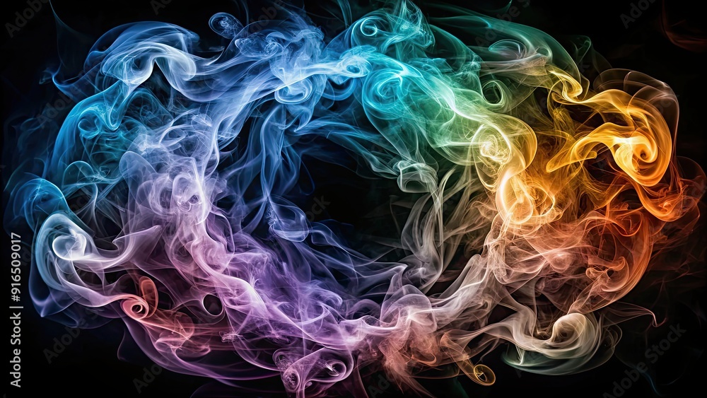 Fototapeta premium Swirling smoke pattern representing mysterious and exciting aspects of friendships, friendship, abstract, texture, background
