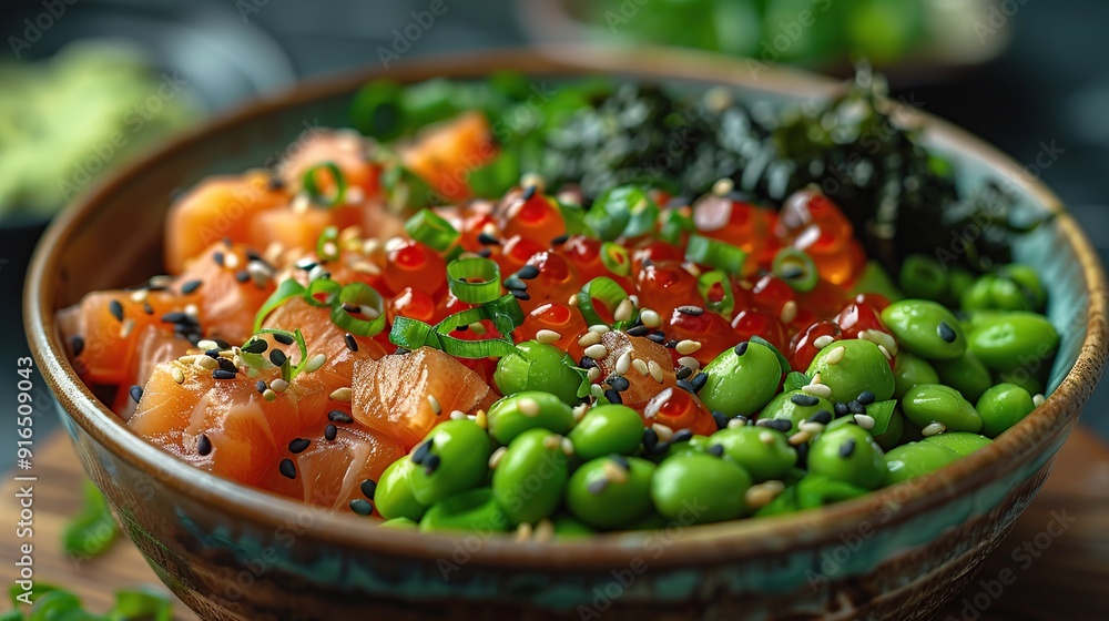 Delicious Salmon Poke Bowl Delicious Salmon Poke Bowl