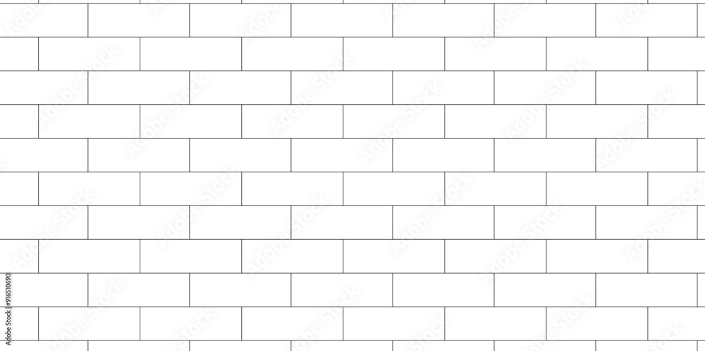 Fototapeta premium White grunge brick wall blank image, Modern white brick wall texture for background