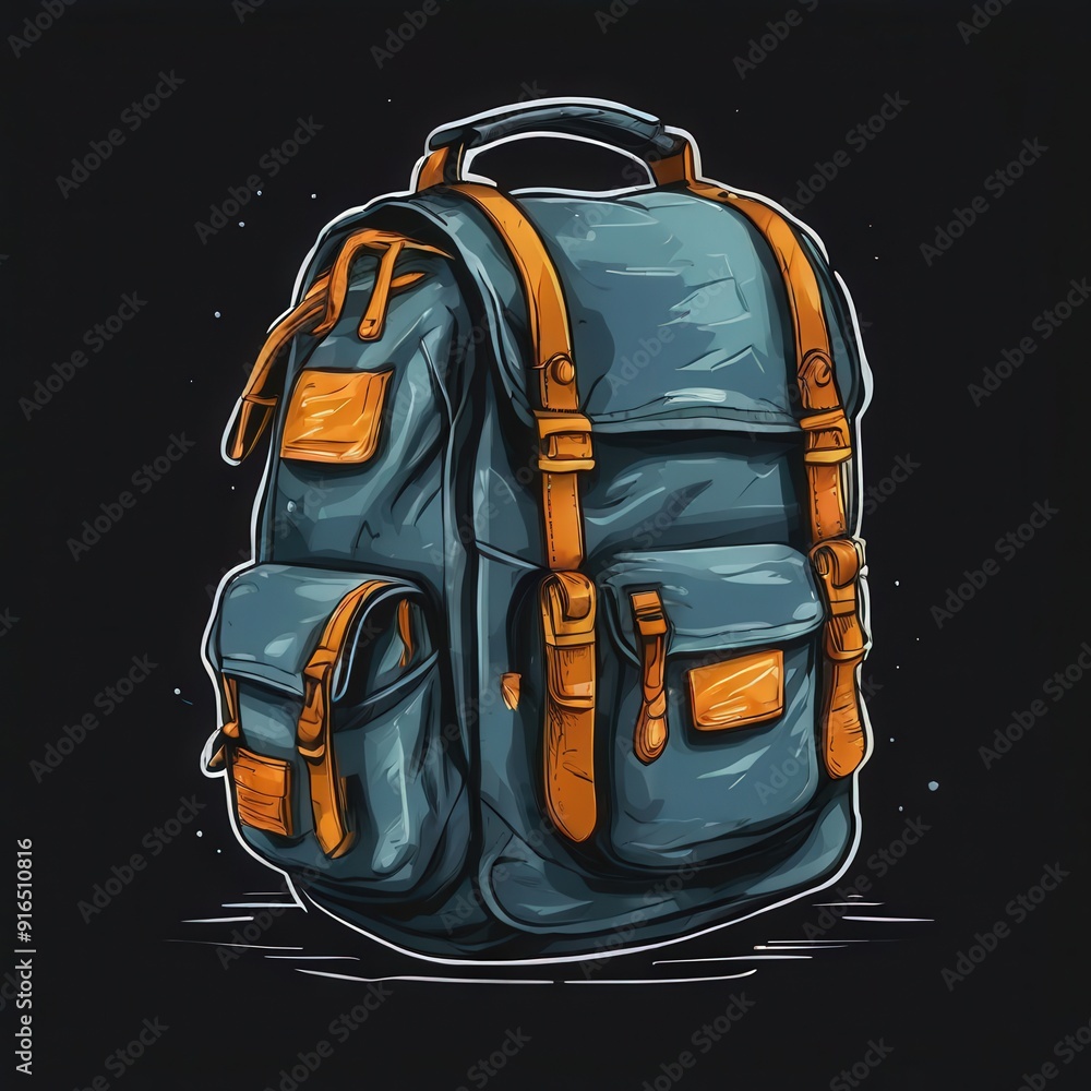 Fototapeta premium the AI Image Generator, Rucksack in different materials.