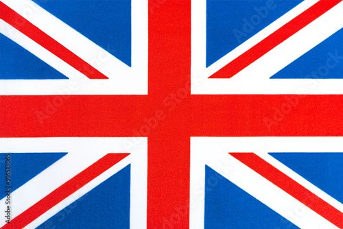 The national flag of Great Britain on a fabric basis in close-up