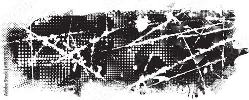 Glitch distorted grange shape . Noise grungy logo . Trendy defect error shapes . Glitched frame .Grunge textured . Distressed effect .Vector shapes