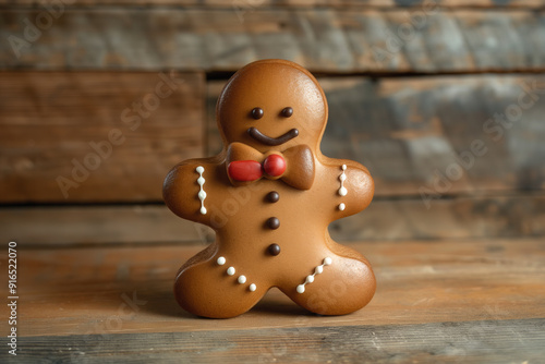 Gingerbread on a rustik background photo