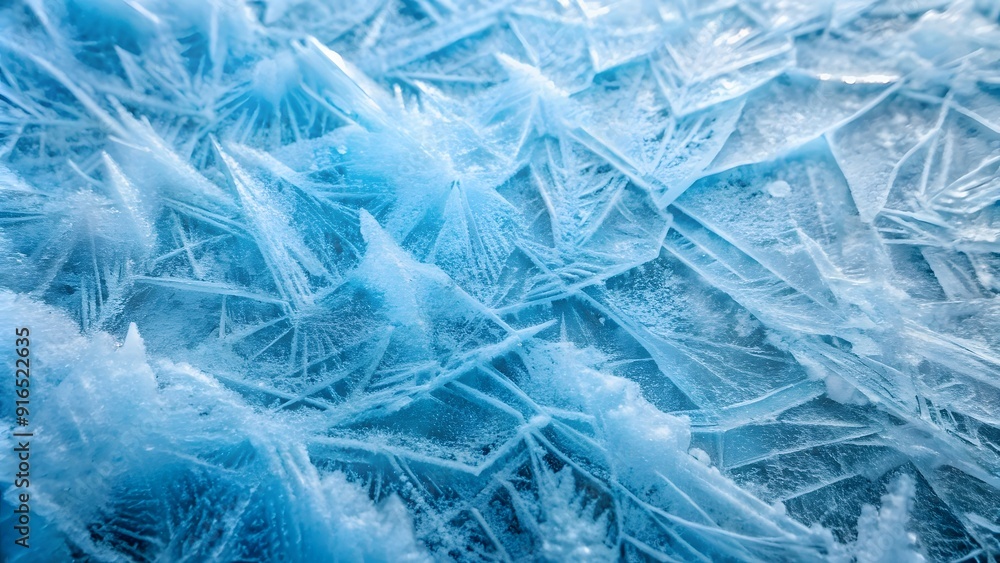 Closeup of an ice surface with intricate patterns and textures. Light blue background backdrop. Frost-inspired wallpaper featuring blue and turquoise. Closeup of an ice surface with intricate patterns and textures. Light blue background backdrop. Frost-inspired wallpaper featuring blue and turquoise.