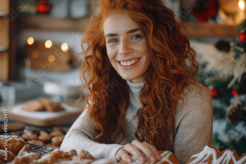 Smiling woman making a ging...