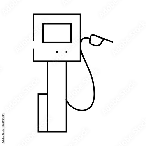 self-service gas station line icon vector. self-service gas station sign. isolated contour symbol black illustration