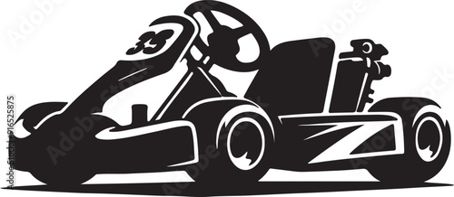 go kart silhouette vector illustration.eps