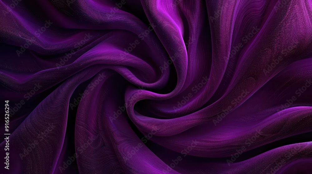 Obraz premium Abstract Background, swirling patterns of deep amethyst purple with a hint of noise, giving a textured and regal feel, like a flowing velvet fabric