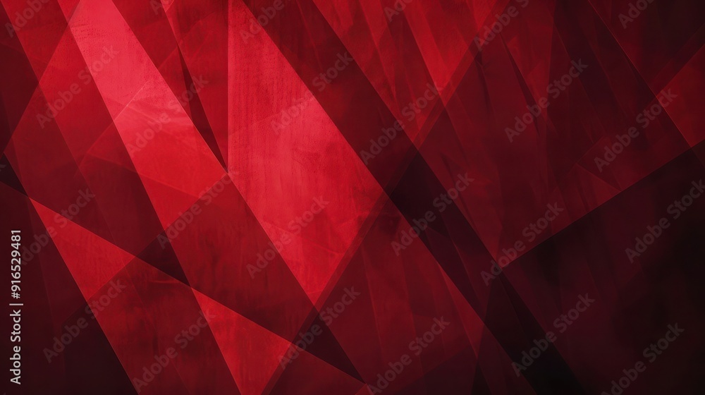 Fototapeta premium Abstract Background, varying shades of red in a monochromatic scheme, minimalist geometric shapes creating depth and interest