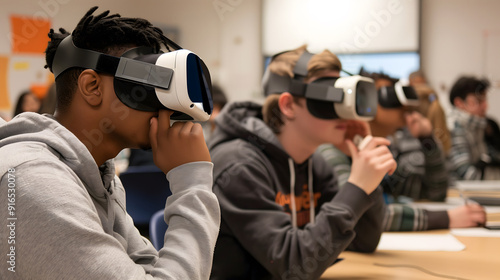 Students Immersed in Virtual Reality