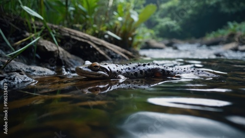 crocodile in the water