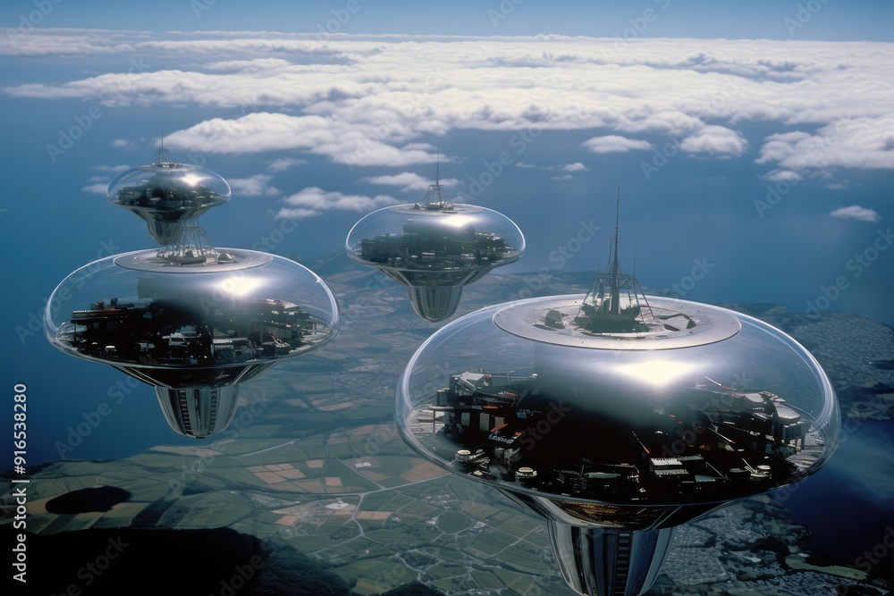 Easter Egg-shaped Weather Control Platforms: Platforms in orbit controlling planetary weather, shaped like Easter eggs. Easter Egg-shaped Weather Control Platforms: Platforms in orbit controlling planetary weather, shaped like Easter eggs.