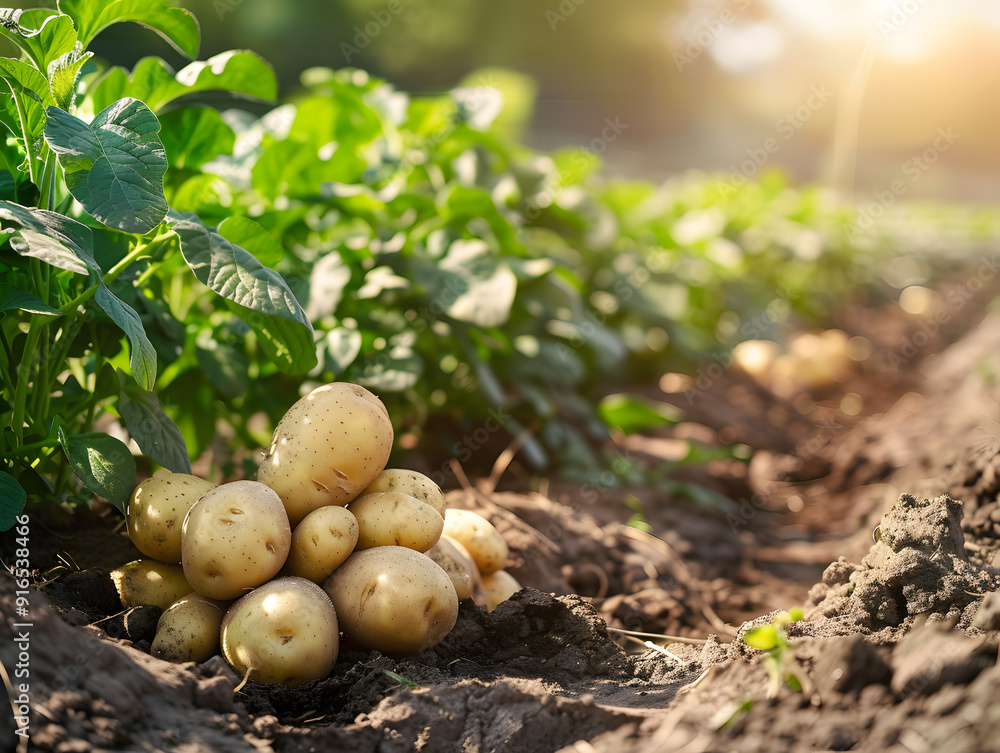 Raw potatoes in droplets of water. Neural network AI generated art Raw potatoes in droplets of water. Neural network AI generated art