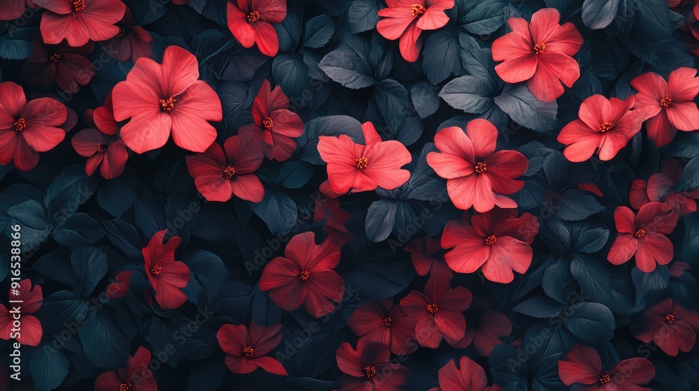Close-up of blooming flower beds of amazing flowers. Ai generation Close-up of blooming flower beds of amazing flowers. Ai generation