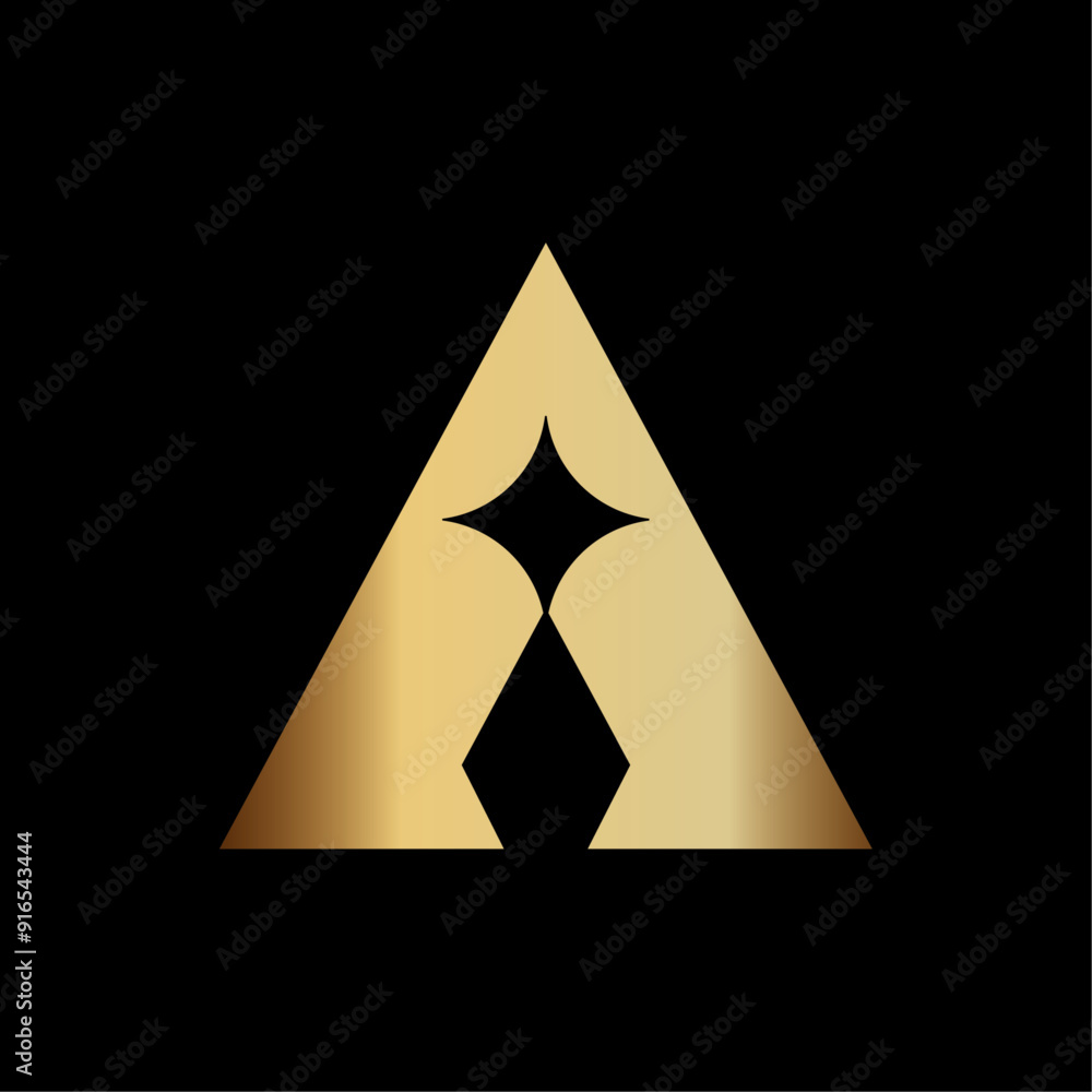 Fototapeta premium MInimalist Luxury Letter A Logo Vector Illustration