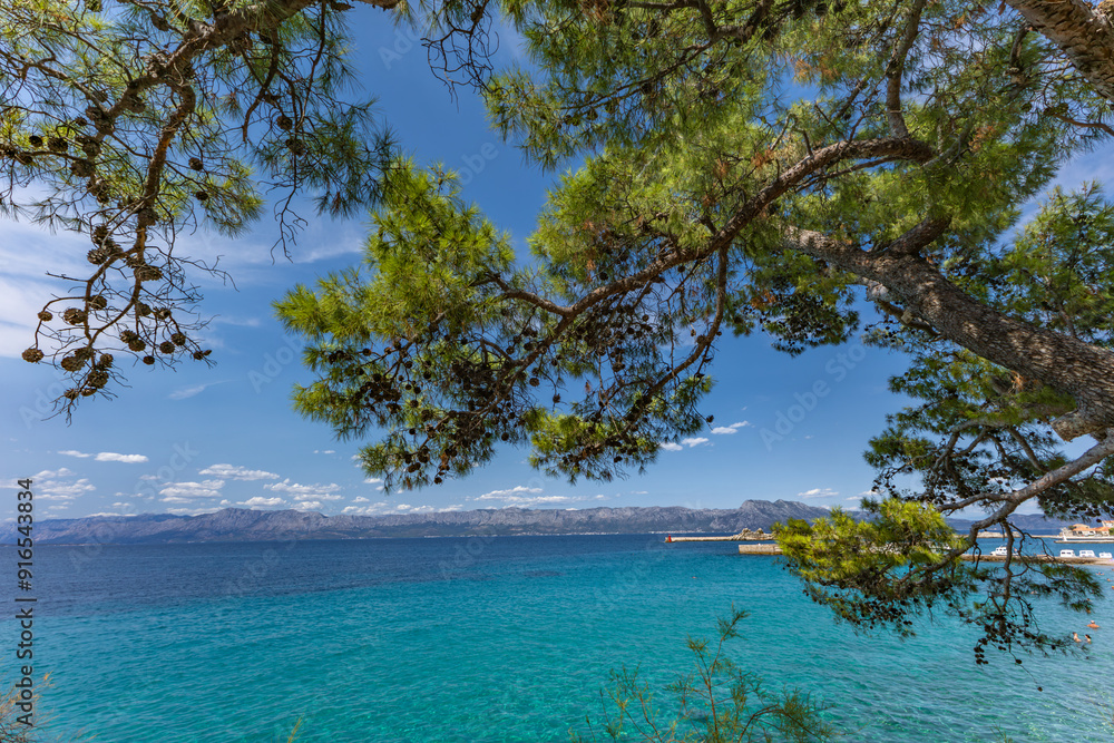 Holidays in Croatia relaxation on the Adriatic Sea Peljesac Peninsula Trpanj azure sea Holidays in Croatia relaxation on the Adriatic Sea Peljesac Peninsula Trpanj azure sea
