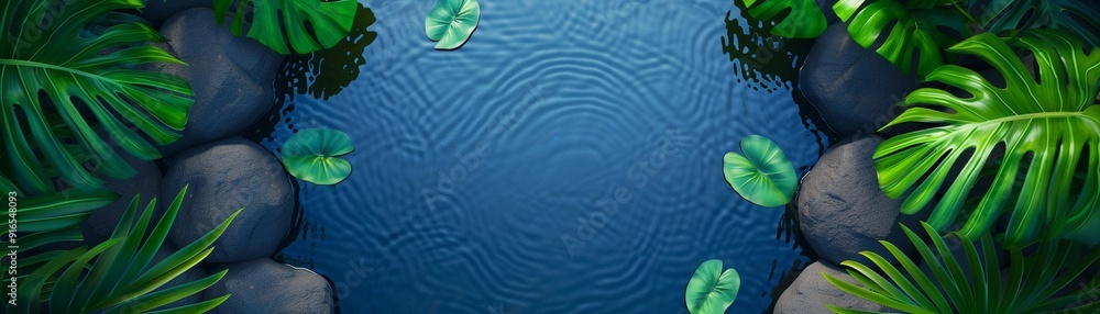 Overhead perspective of a calm, quiet garden with tranquil water features and lush greenery 8K , high-resolution, ultra HD,up32K HD Overhead perspective of a calm, quiet garden with tranquil water features and lush greenery 8K , high-resolution, ultra HD,up32K HD