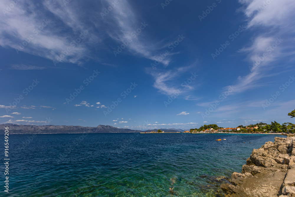 Holidays in Croatia relaxation on the Adriatic Sea Peljesac Peninsula Trpanj azure sea Holidays in Croatia relaxation on the Adriatic Sea Peljesac Peninsula Trpanj azure sea