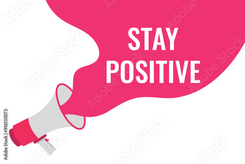 Bild auf Leinwand stay positive button, banner, label, template for website
