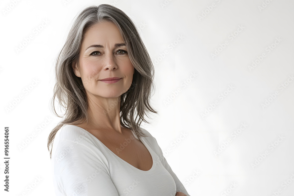 Beautiful Mature European woman close up portrait. Beautiful gorgeous 40-50s mid aged mature lady looking at camera isolated on white. Beautiful Mature European woman close up portrait. Beautiful gorgeous 40-50s mid aged mature lady looking at camera isolated on white.