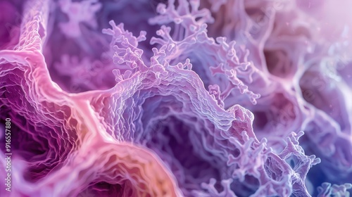 Wallpaper Mural Microscopic View of Pulmonary Alveoli in Lung Tissue Revealing Cellular Structures Torontodigital.ca