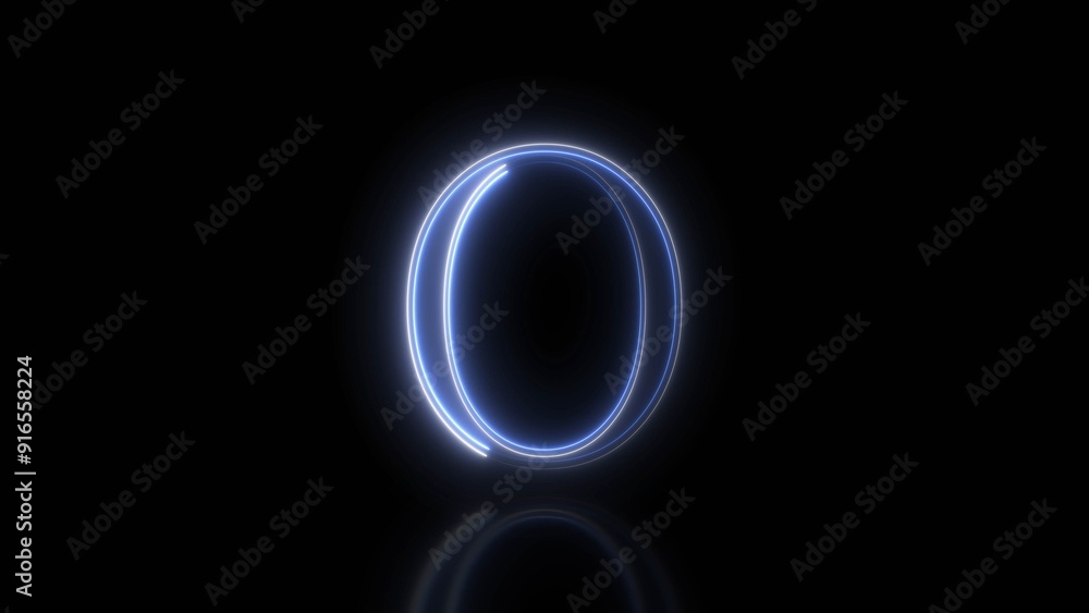 Glowing Neon Light Letter Symbol illustration on Black Background. Glowing Neon Light Letter Symbol illustration on Black Background.