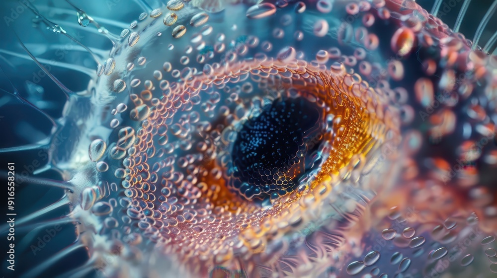 Magnified Close-Up of Zebrafish Embryo Development with Visible Cells and Structures Magnified Close-Up of Zebrafish Embryo Development with Visible Cells and Structures