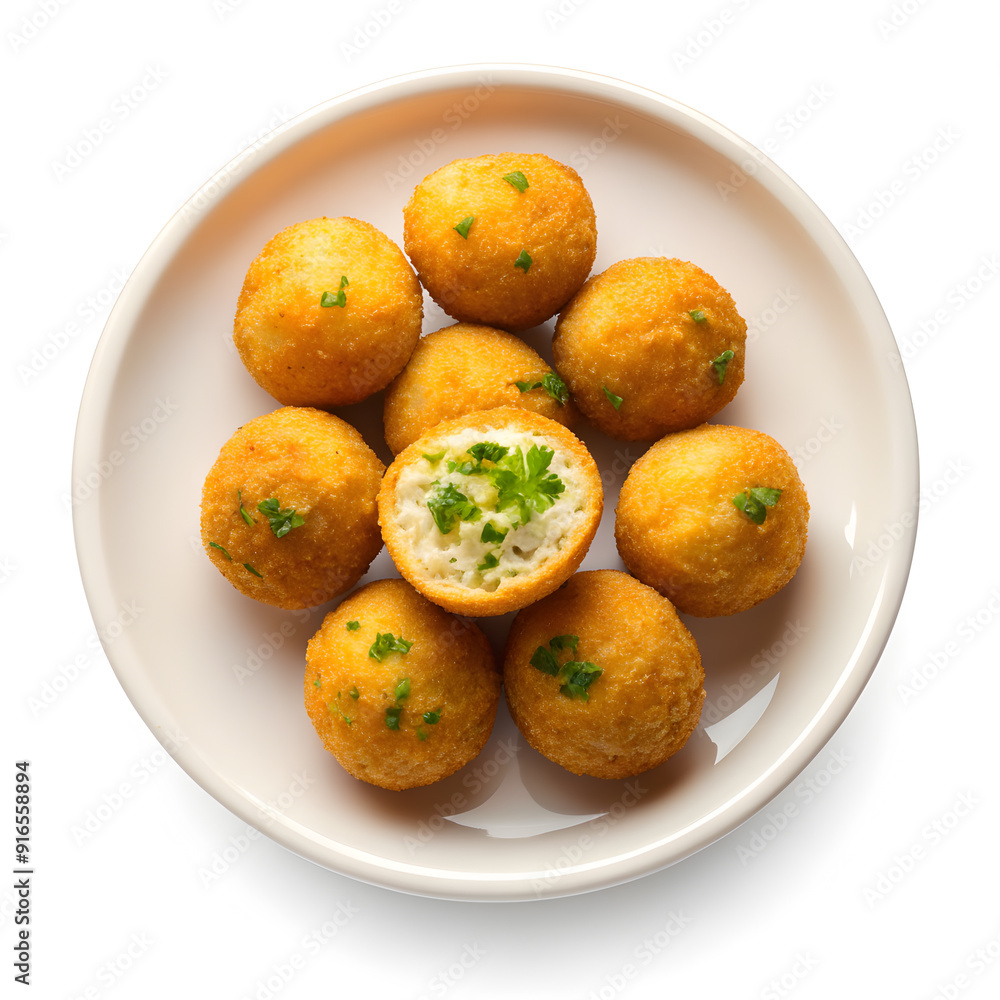 arancini foods on white plate arancini foods on white plate