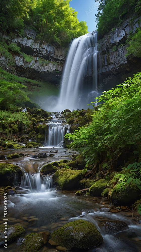 Obraz premium waterfall in the mountains