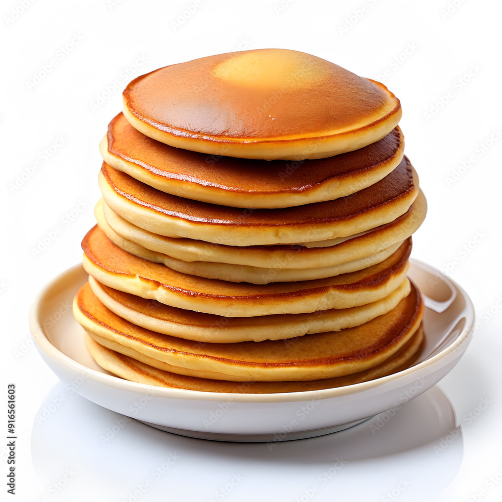 breakfast pancakes dish isolated on white background breakfast pancakes dish isolated on white background