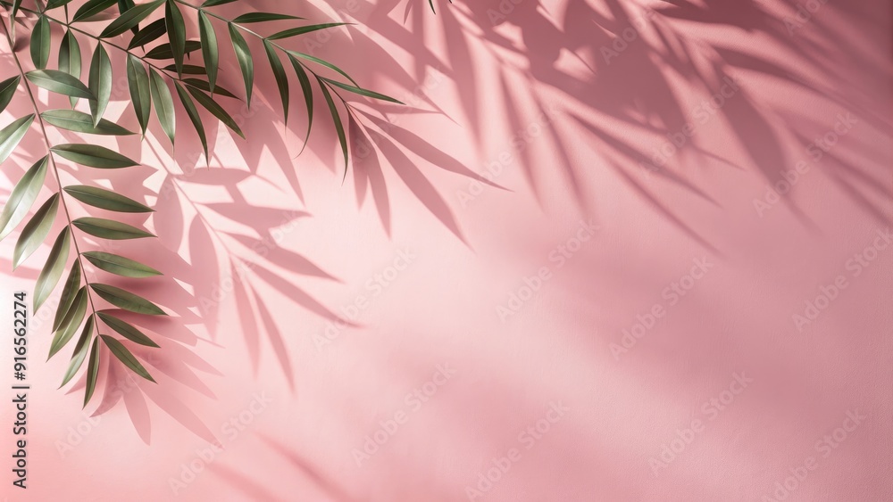 Abstract summer background with soft light pink wall and beautiful shadow of leaves , pink, abstract, summer, background, wall Abstract summer background with soft light pink wall and beautiful shadow of leaves , pink, abstract, summer, background, wall