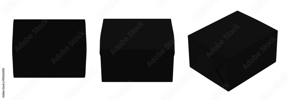 black paper box packaging isolated black paper box packaging isolated