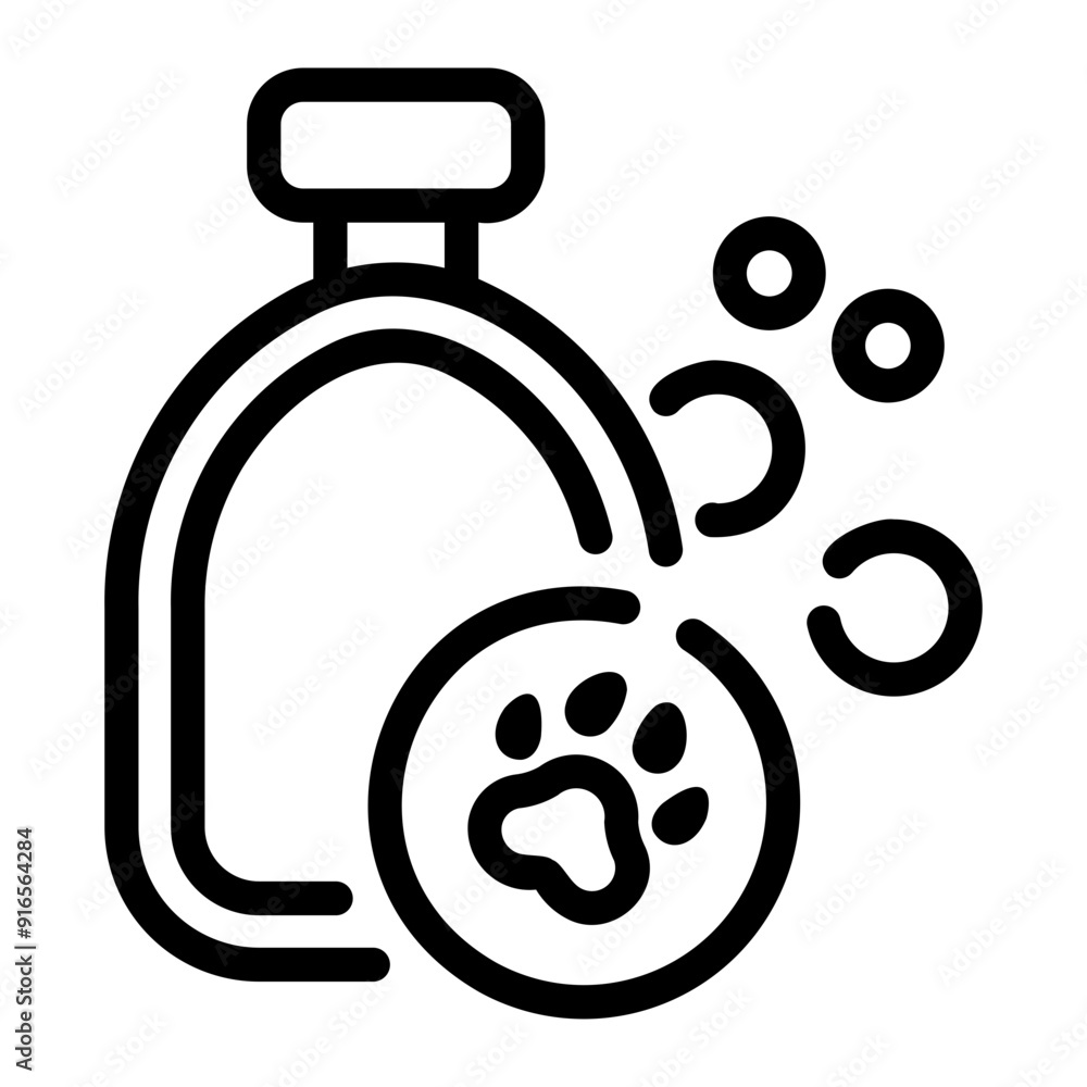 pet shampoo Line Icon pet shampoo Line Icon