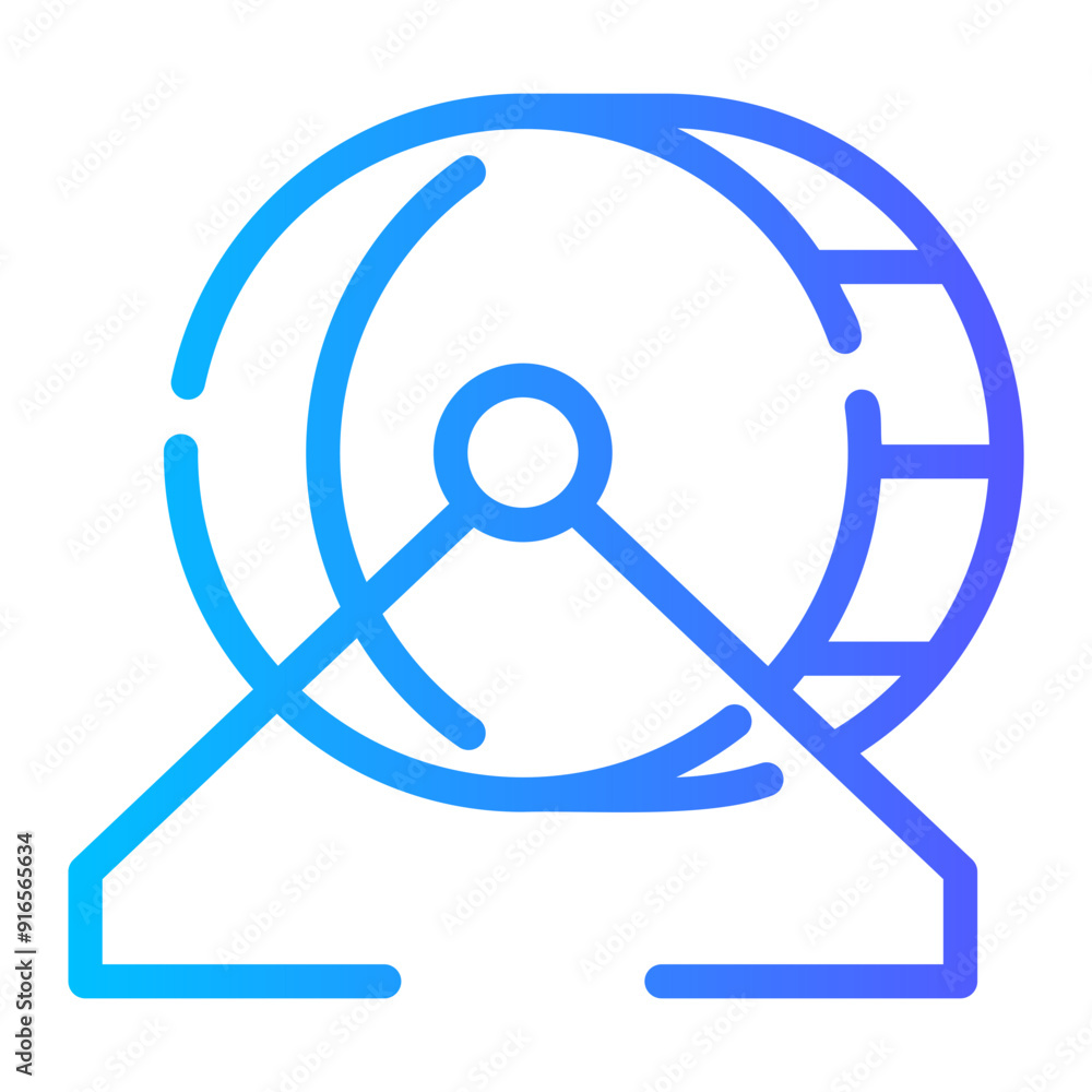 hamster wheel Line Gradient Icon hamster wheel Line Gradient Icon