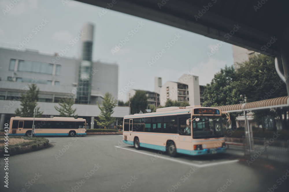 Obraz premium 路線バスの風景