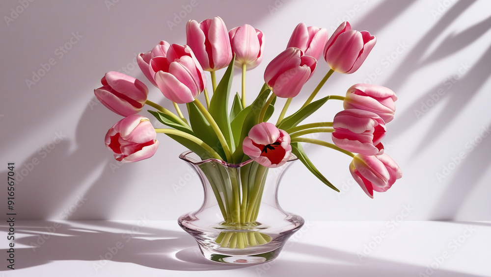 Beautifully arranged pink tulips, Beautifully arranged pink tulips,