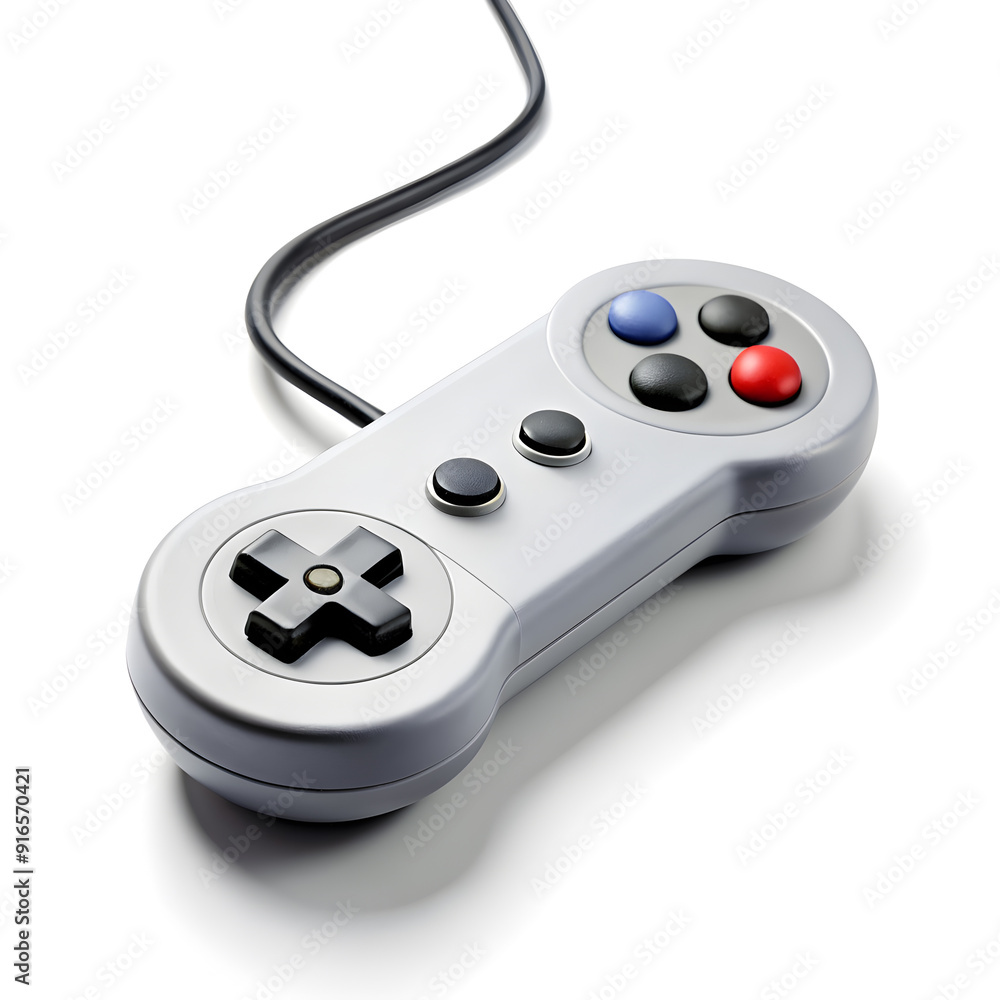 classic gaming controller isolated on white background classic gaming controller isolated on white background