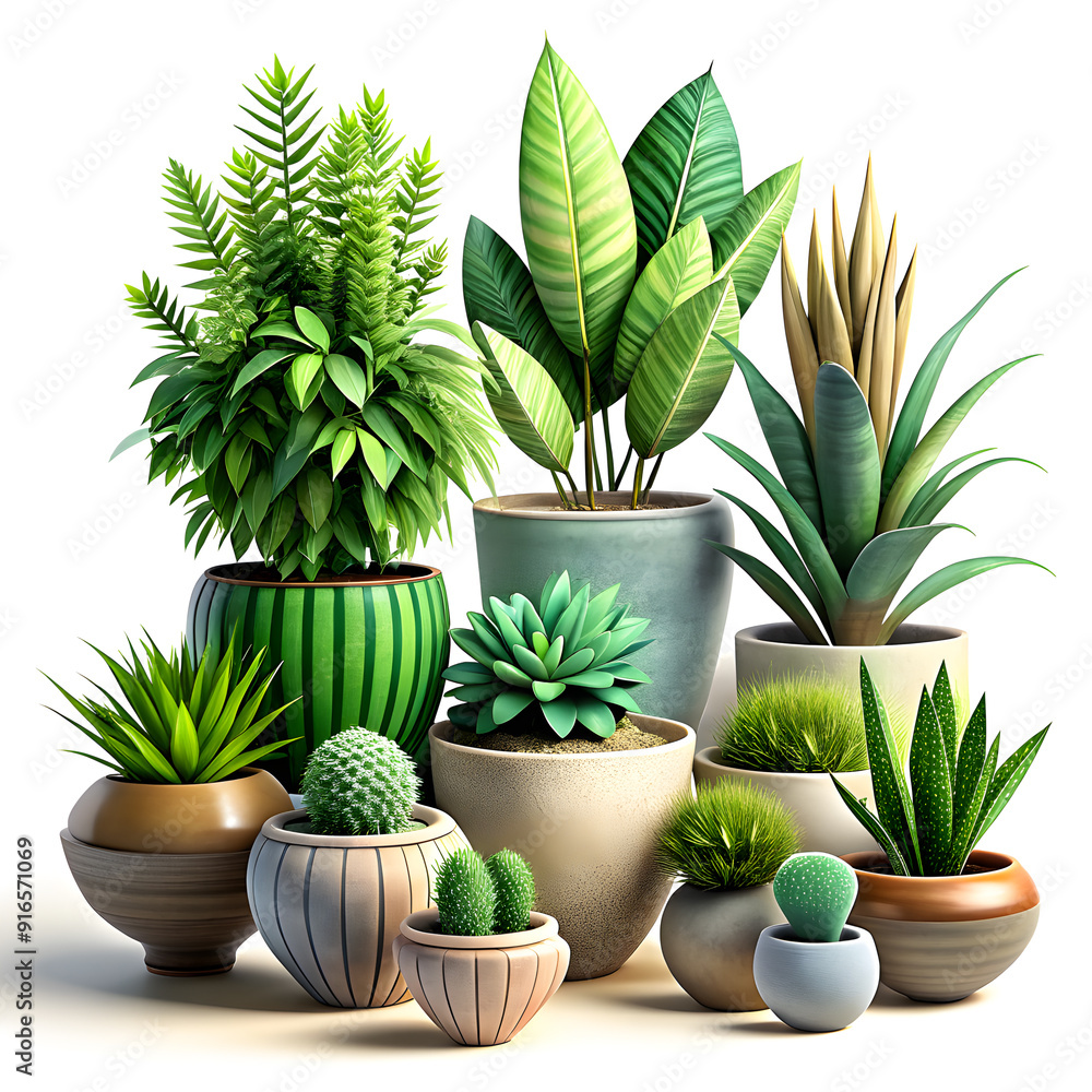 collection of beautiful plants in ceramic pots collection of beautiful plants in ceramic pots