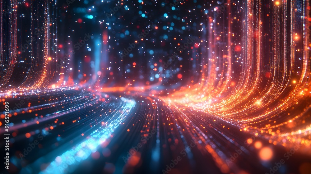 High-speed Connectivity. Fiber optics network cables connection concept High-speed Connectivity. Fiber optics network cables connection concept
