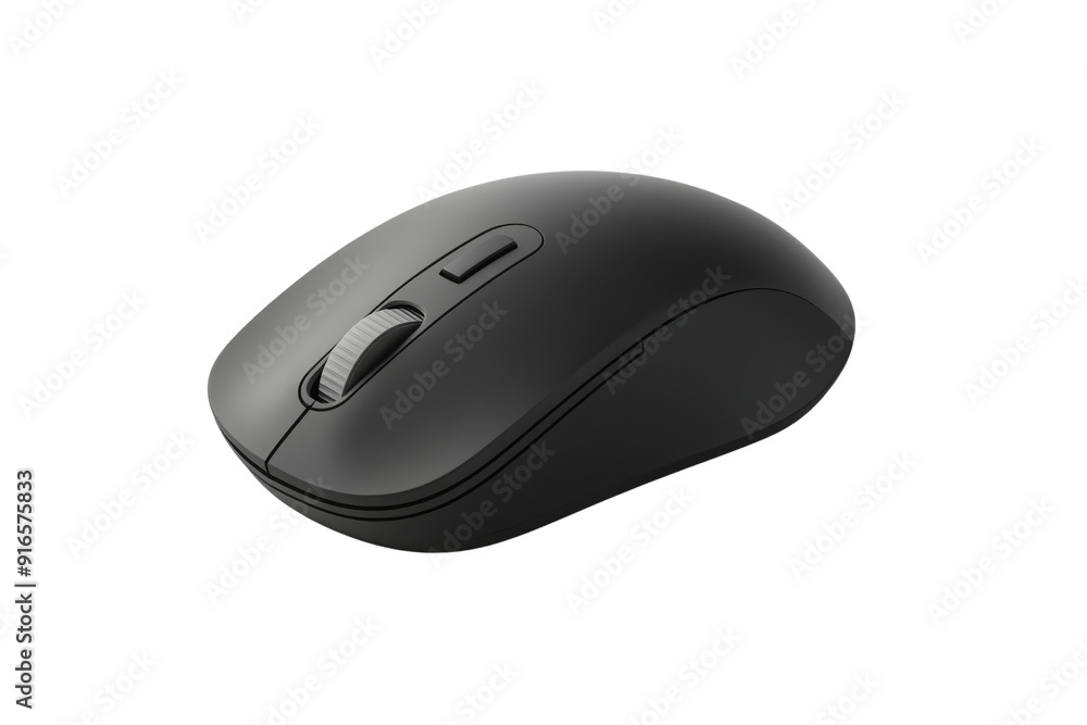 Sleek black wireless mouse, perfect for computer usage, designed for comfort and efficiency. Ideal for home and office environments. Sleek black wireless mouse, perfect for computer usage, designed for comfort and efficiency. Ideal for home and office environments.