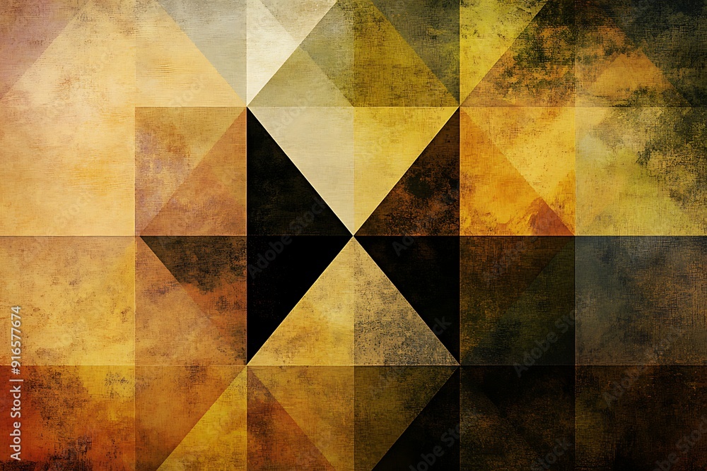 Geometric Abstract Pattern in Warm Tones Geometric Abstract Pattern in Warm Tones