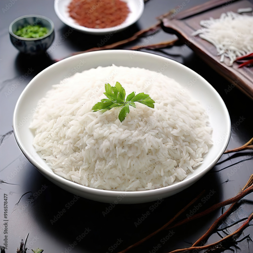rice vegetarian white asian meal food diet grain healthy organic. Generative AI. rice vegetarian white asian meal food diet grain healthy organic. Generative AI.