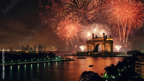 The_skyline_of_Mumbai_lit_up_with_Diwali_firework